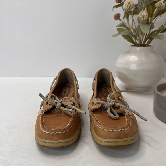 Sperry Authentic Angelfish 1-Eye Colorblock Boat Shoe Tan 9102047 Women 6.5 - Picture 2 of 9
